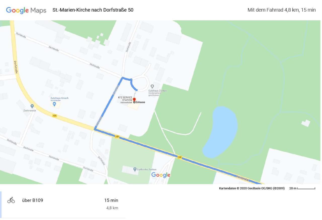 Ferienwohnung Kastanienblick Oder Parkblick, Oder Unser Radlerzimmer! Ziethen  Экстерьер фото